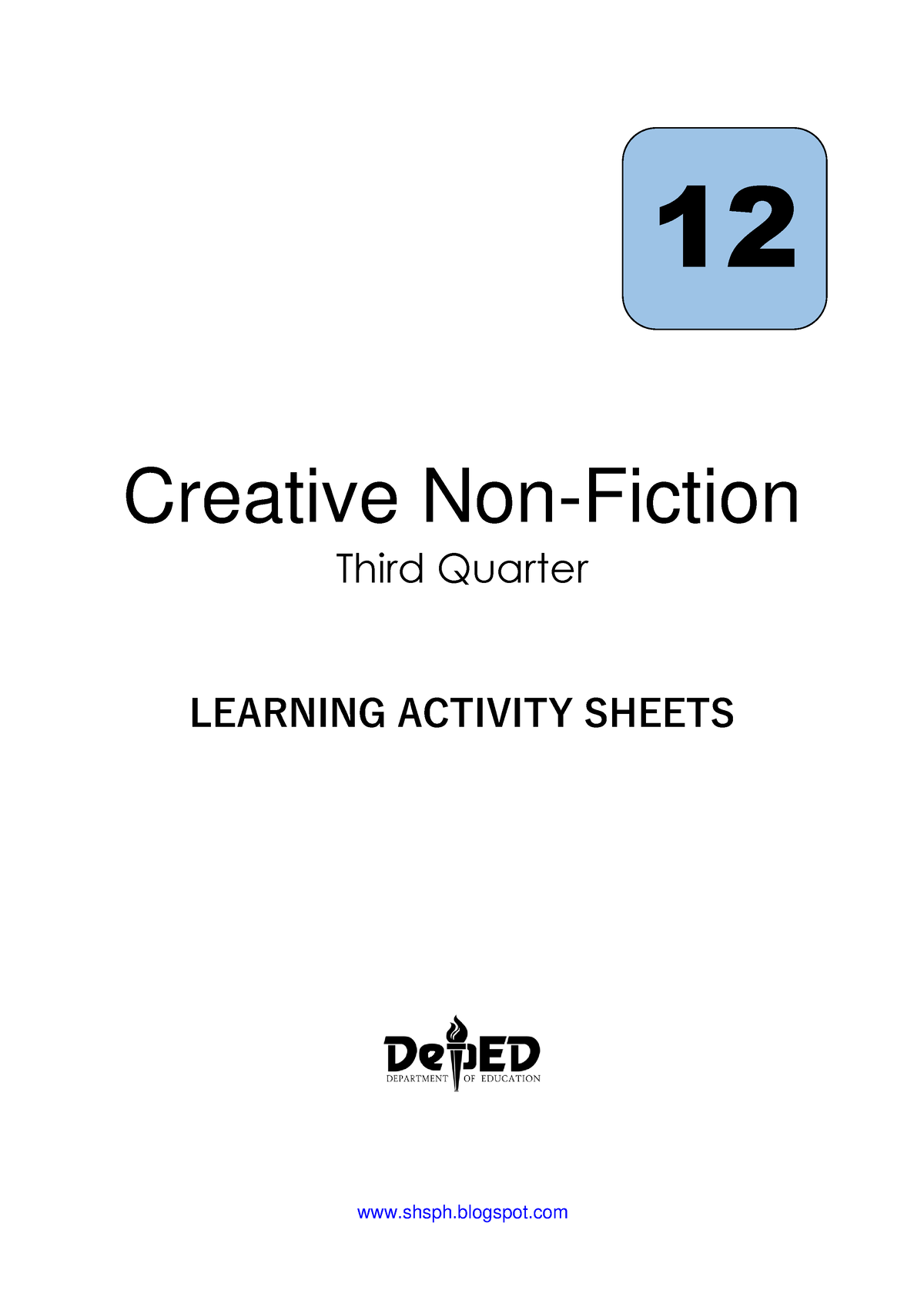 Creative-NON- Fiction-LAS- Quarter-1 Shsph - Creative Non-Fiction Third ...