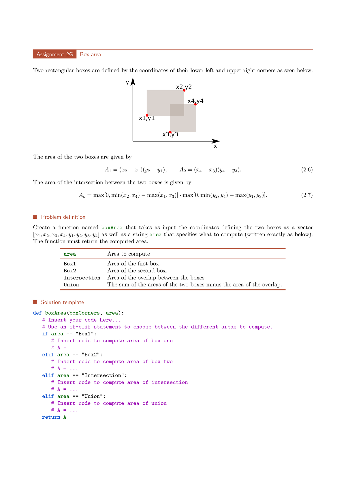 assignment 2 room area cs python