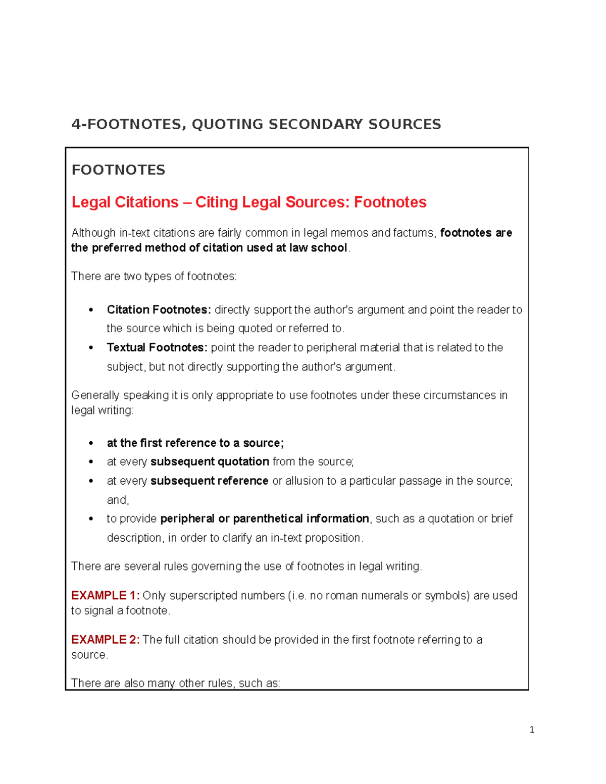 Immigration Law: How to Brief a Case - 4-FOOTNOTES, QUOTING SECONDARY ...