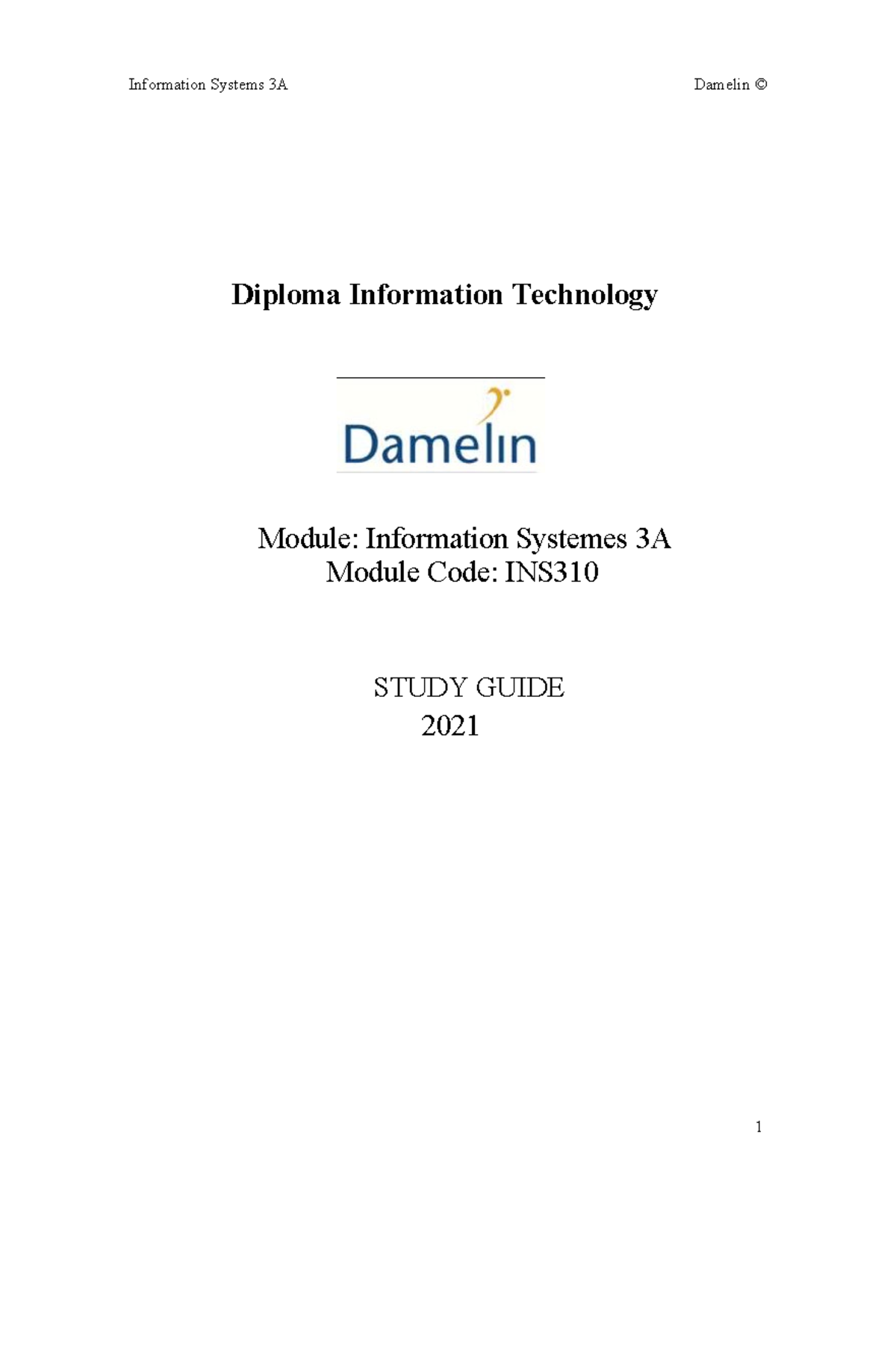 21 HE FT DP IT INS310 Y3 SG Diploma Information Technology Module