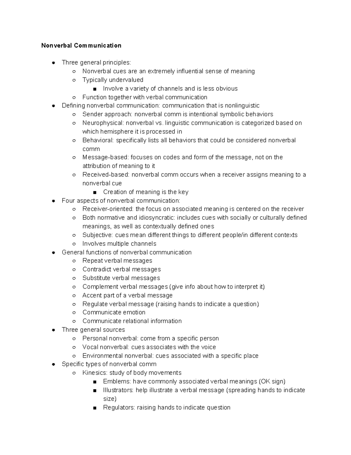 929-chapter-5-notes-nonverbal-communication-0-three-general-principles-0-o-o-nonverbal-cues