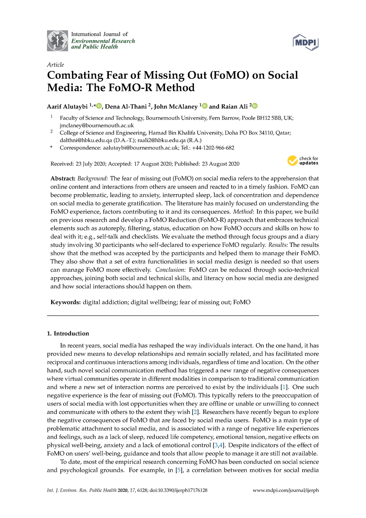 international journal of environmental research and public health review time