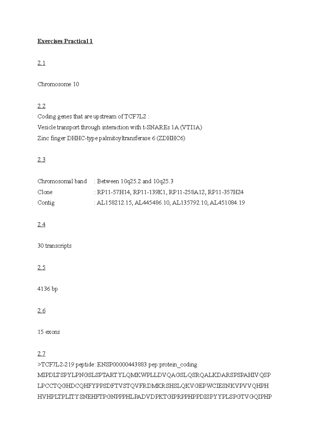 Exercises Practical 1 - Clone : RP11-57H14, RP11-139K1, RP11-258A12 ...