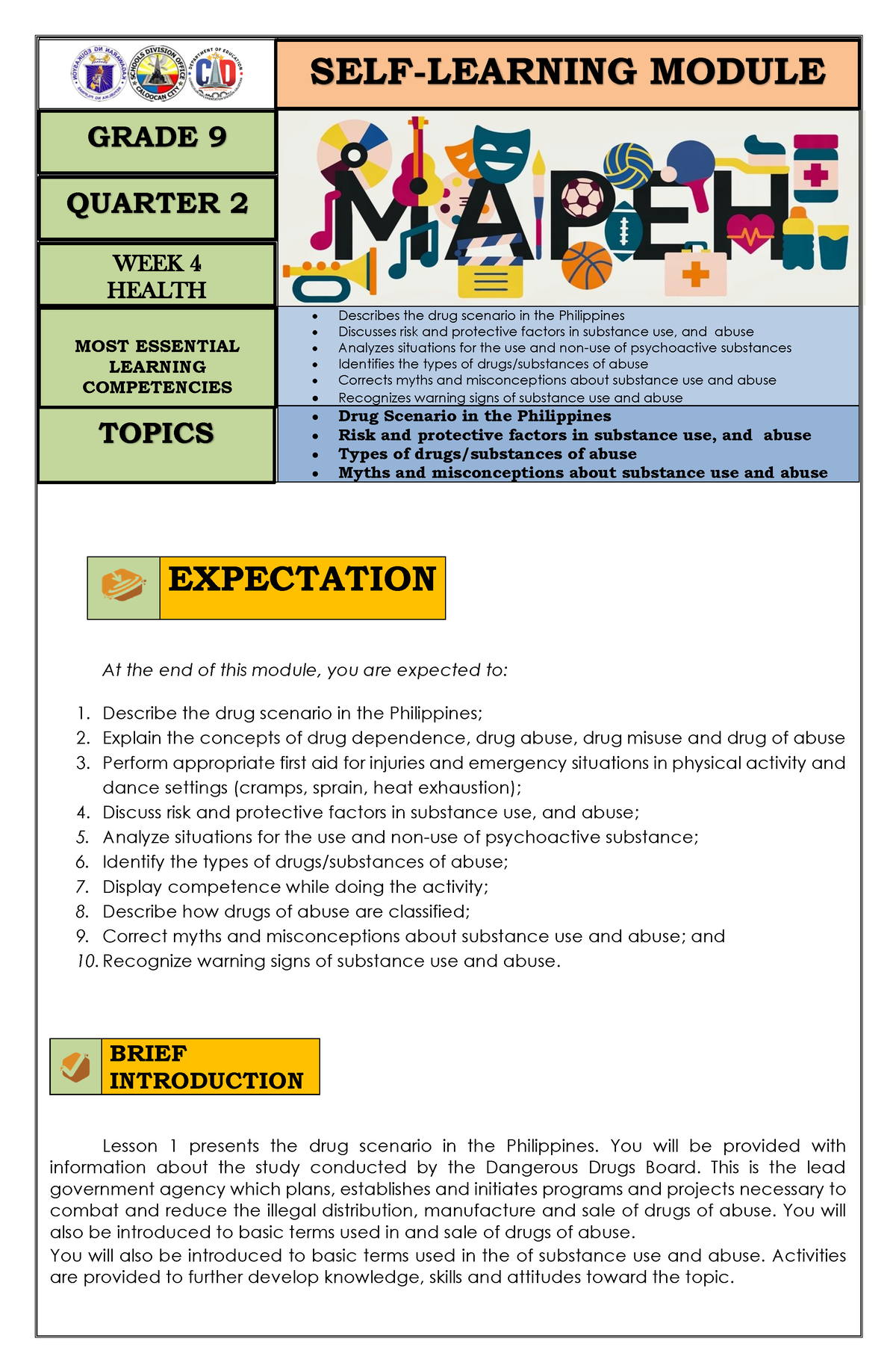 Mapeh 9 Q2 Week 4 Health DFSDFS At The End Of This Module You Are   Thumb 1200 1835 