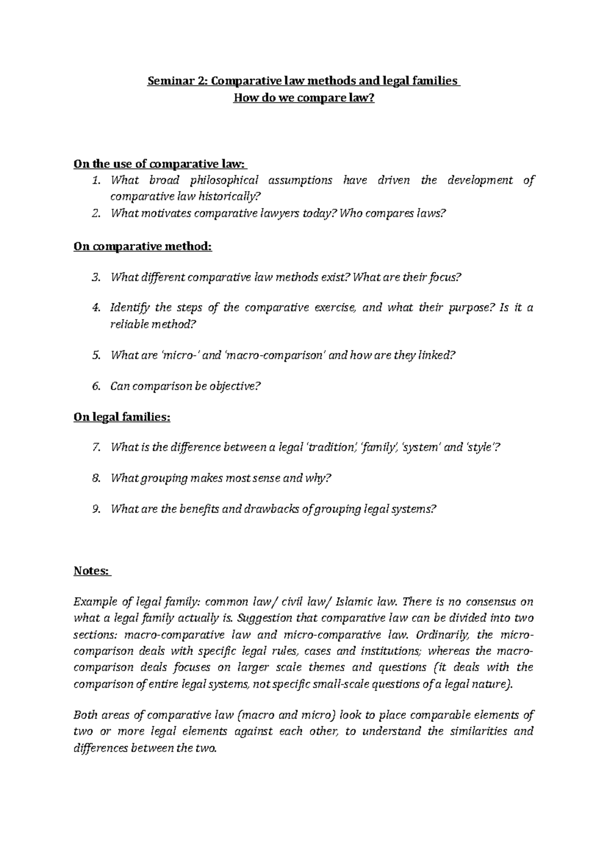 Comparative Law - Comparative law methods and legal families, how de we ...