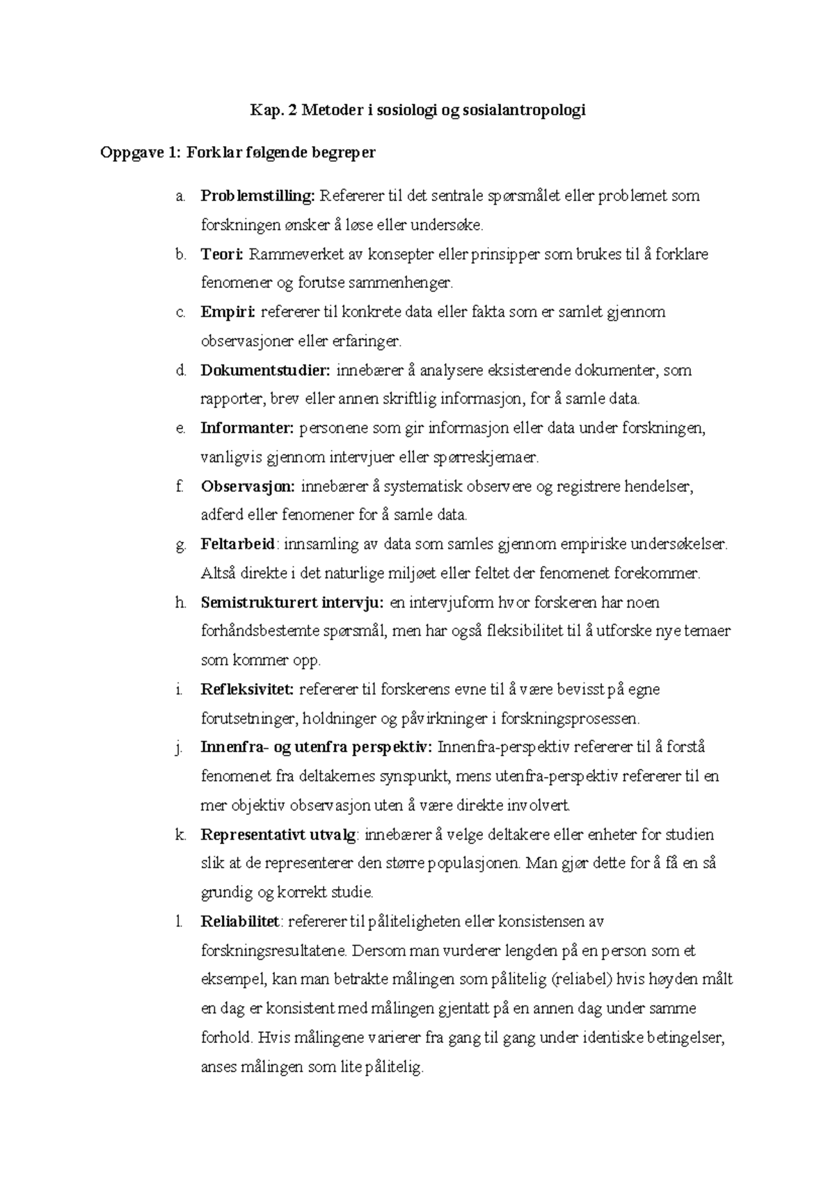 kap-2-metoder-i-sosiologi-og-sosialantropologi-oppgaver-kap-2