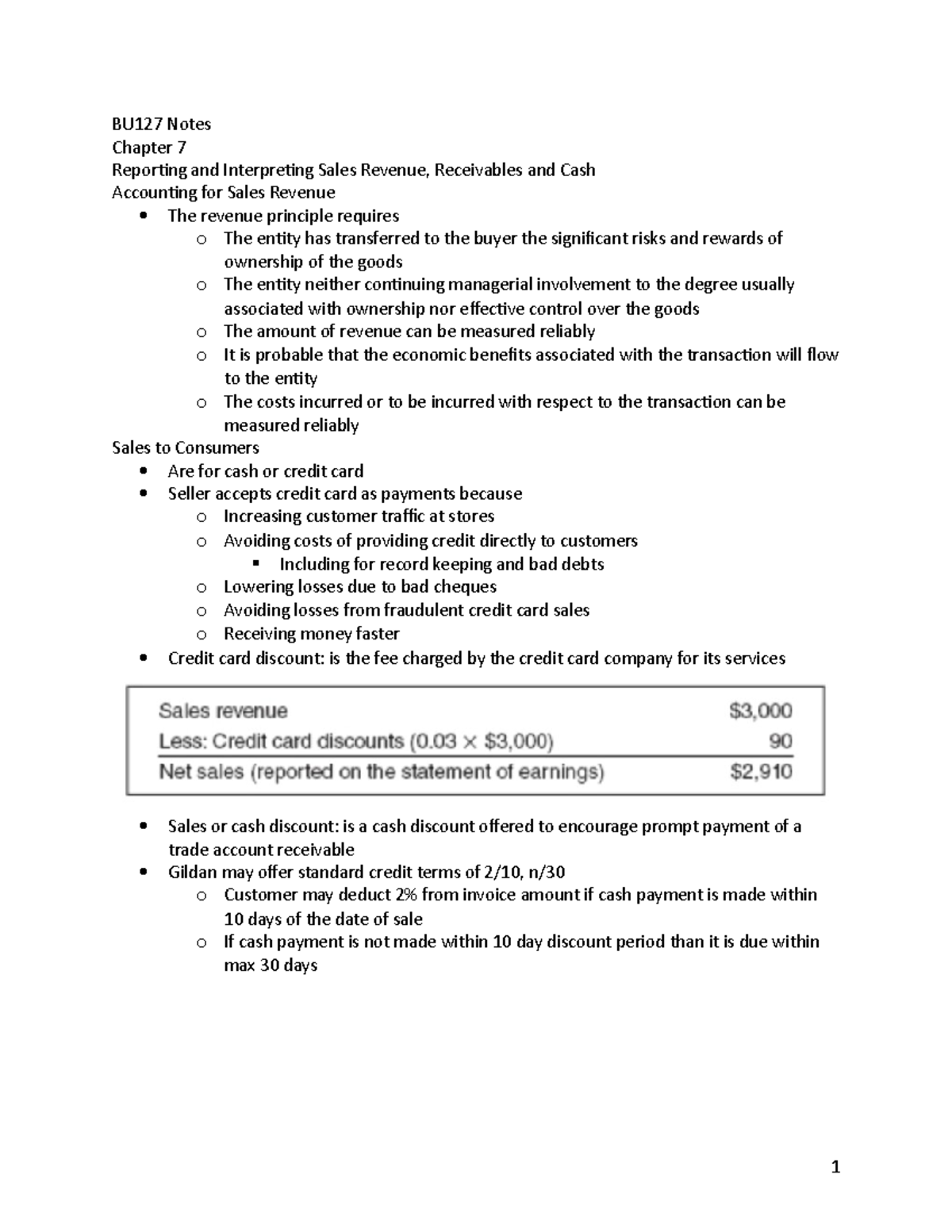 BU127 Notes Chapter 7 - BU127 Notes Chapter 7 Reporting And ...