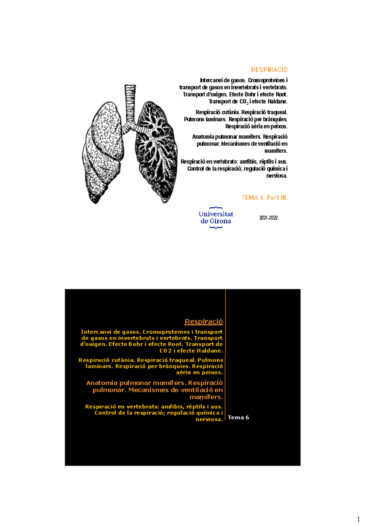 TEMA 4.3. - Respiració - .-.- .- .- .- .- .- RESPIRACIÓ Intercanvi de ...
