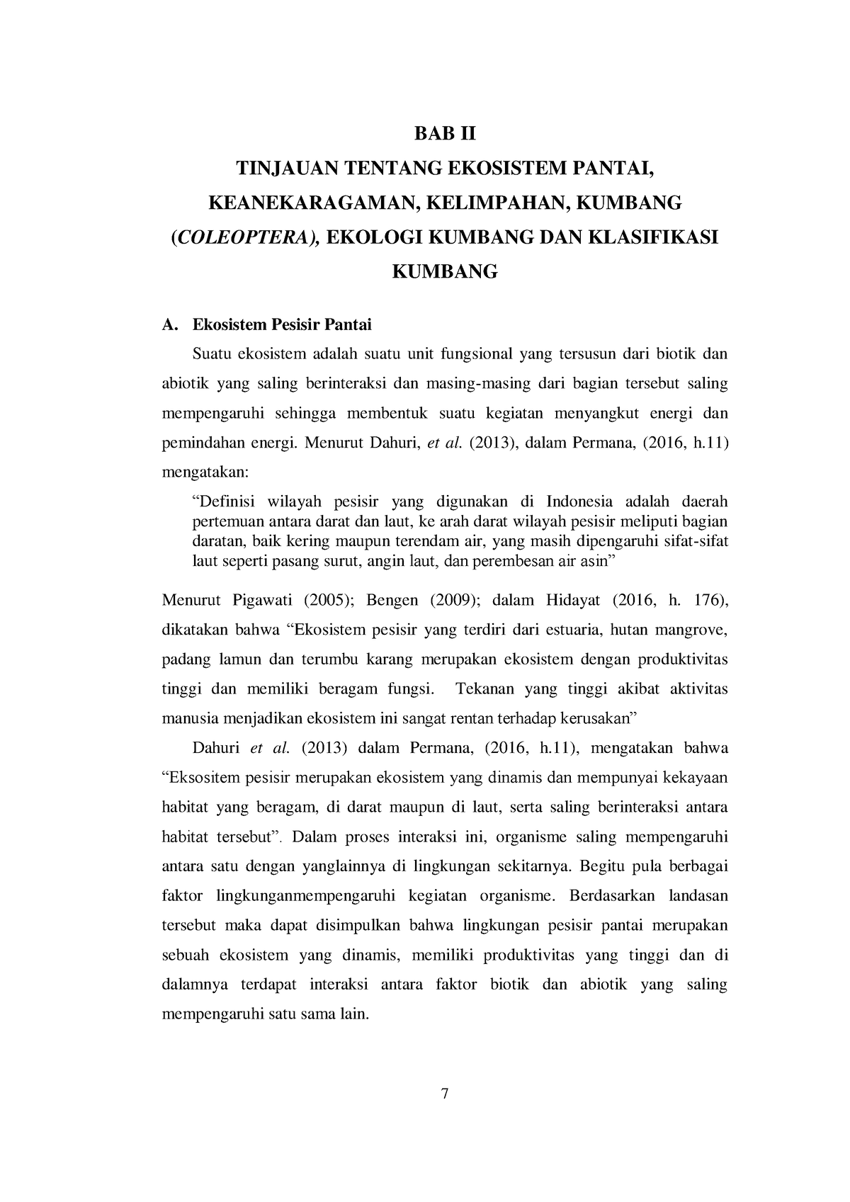 Materi Hewan Kumbang - 7 BAB II TINJAUAN TENTANG EKOSISTEM PANTAI ...