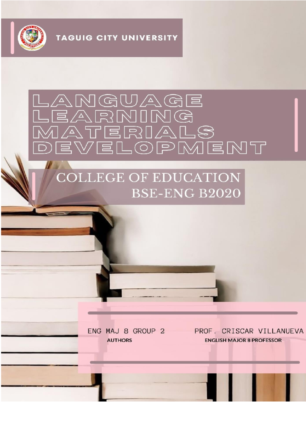 Group2 CourseBOOK pdf Language Learning Materials Development 2