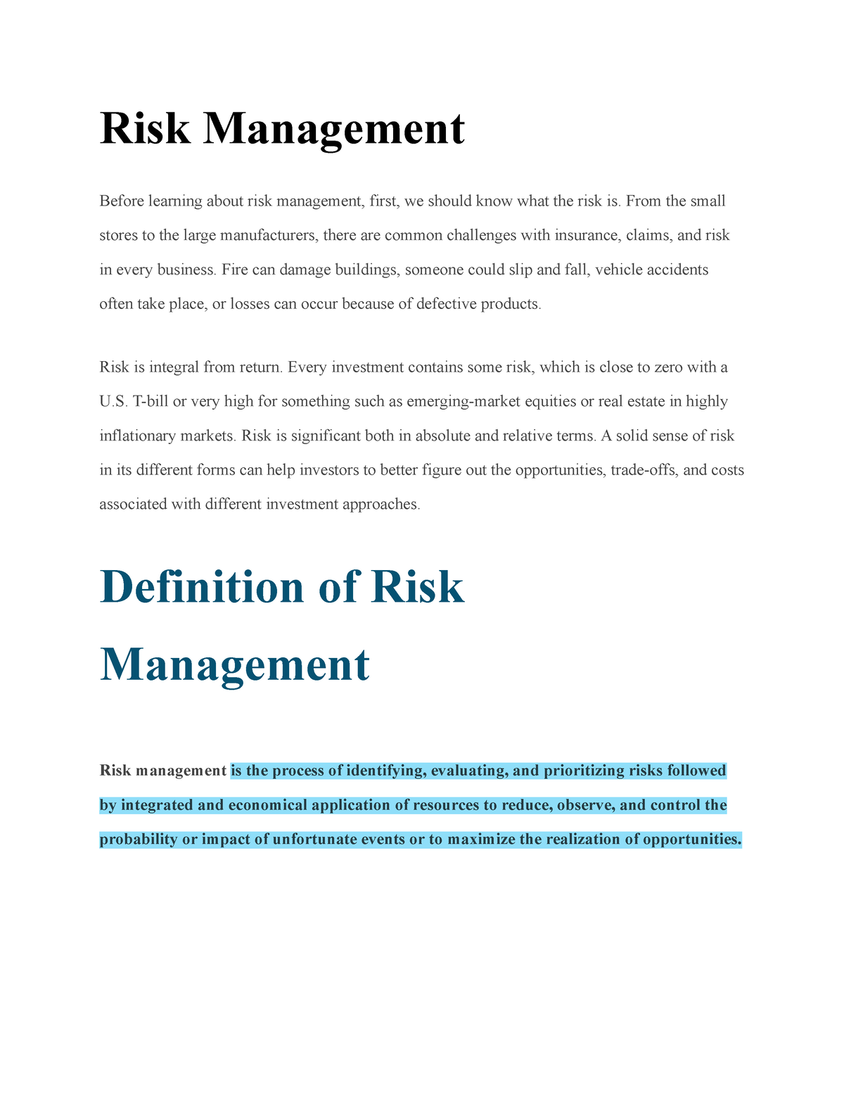 risk-management-pdf-lecture-notes-for-risk-management-risk