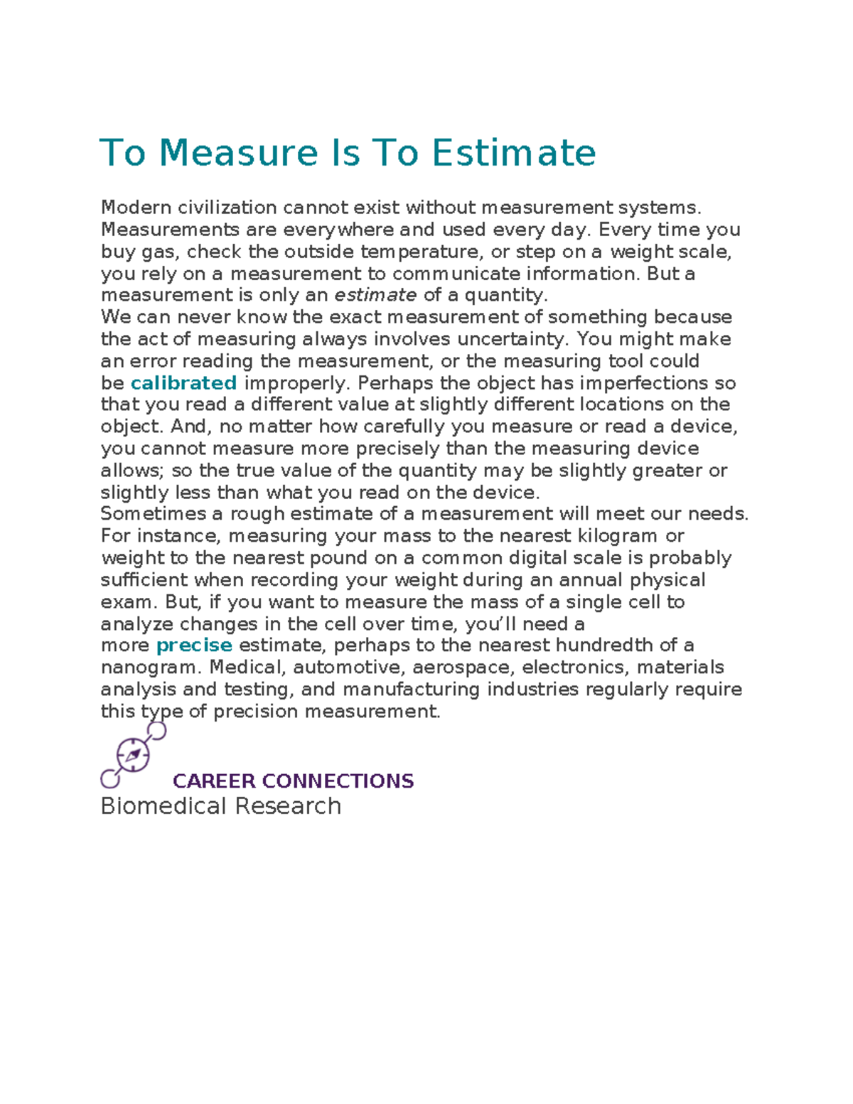 1aaaaaaaaaaaaaaaa - To Measure Is To Estimate Modern civilization ...