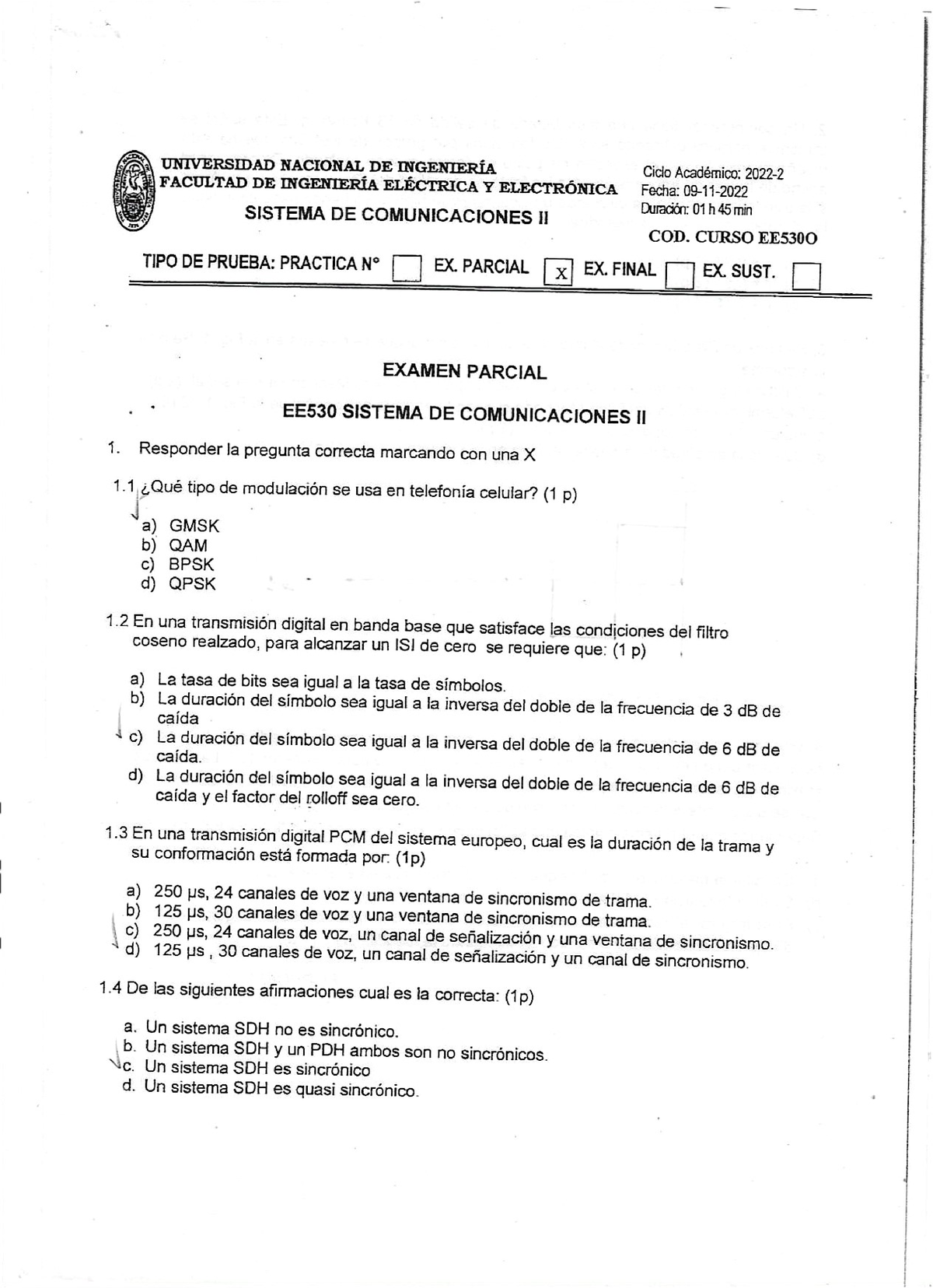 Examen Parcial EE530Q 2022-2 Documento 2022-11-25 124803 - Calidad De ...