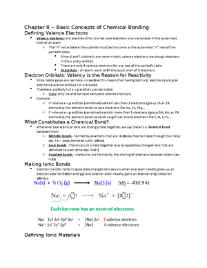 Chapter 4 CHEM - Chemistry 1201 Bin Chen Lecture Notes - Chapter 4 4 ...