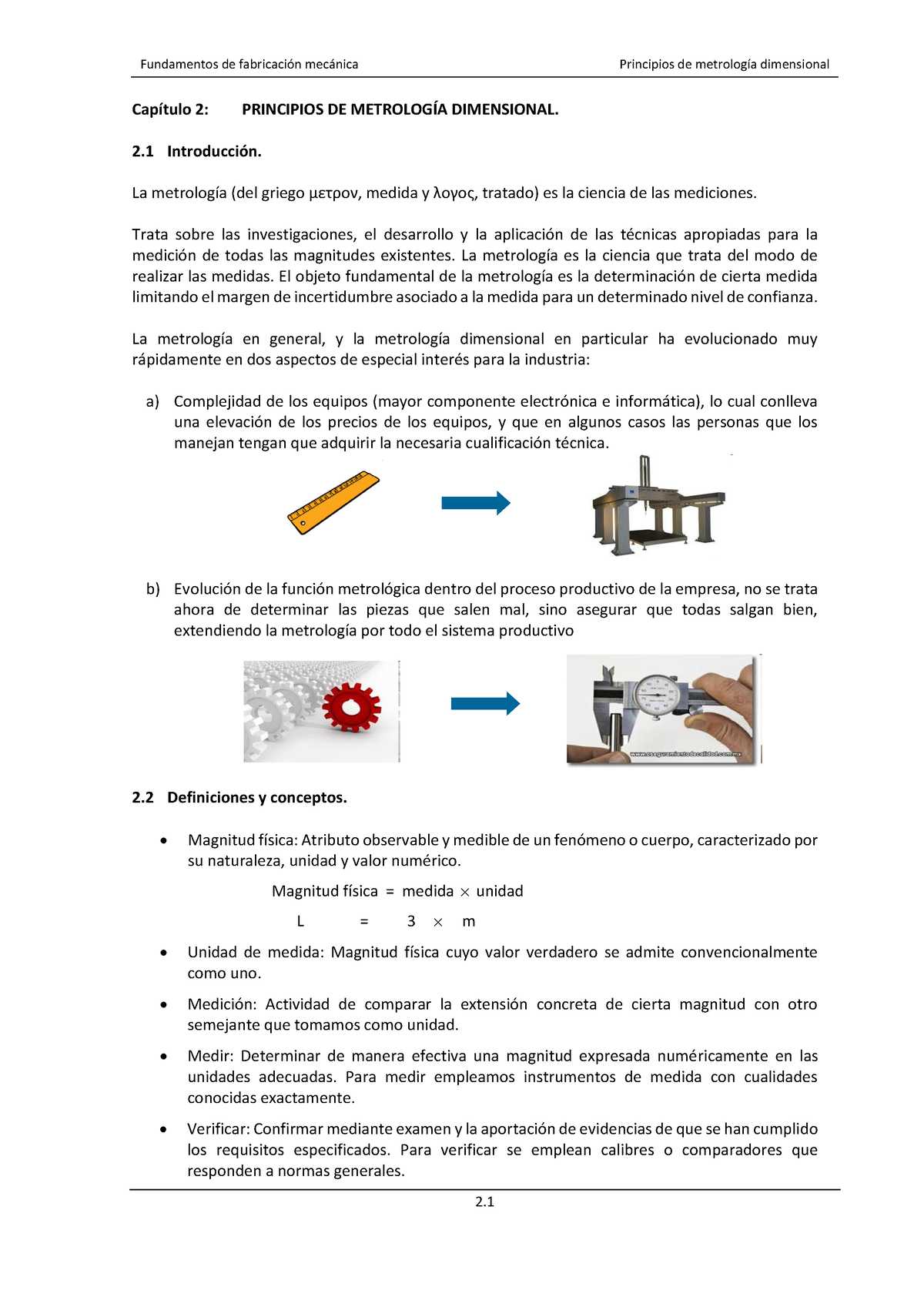 Capítulo 02 Principios De Metrología Dimensional V Um - CapÌtulo 2 ...