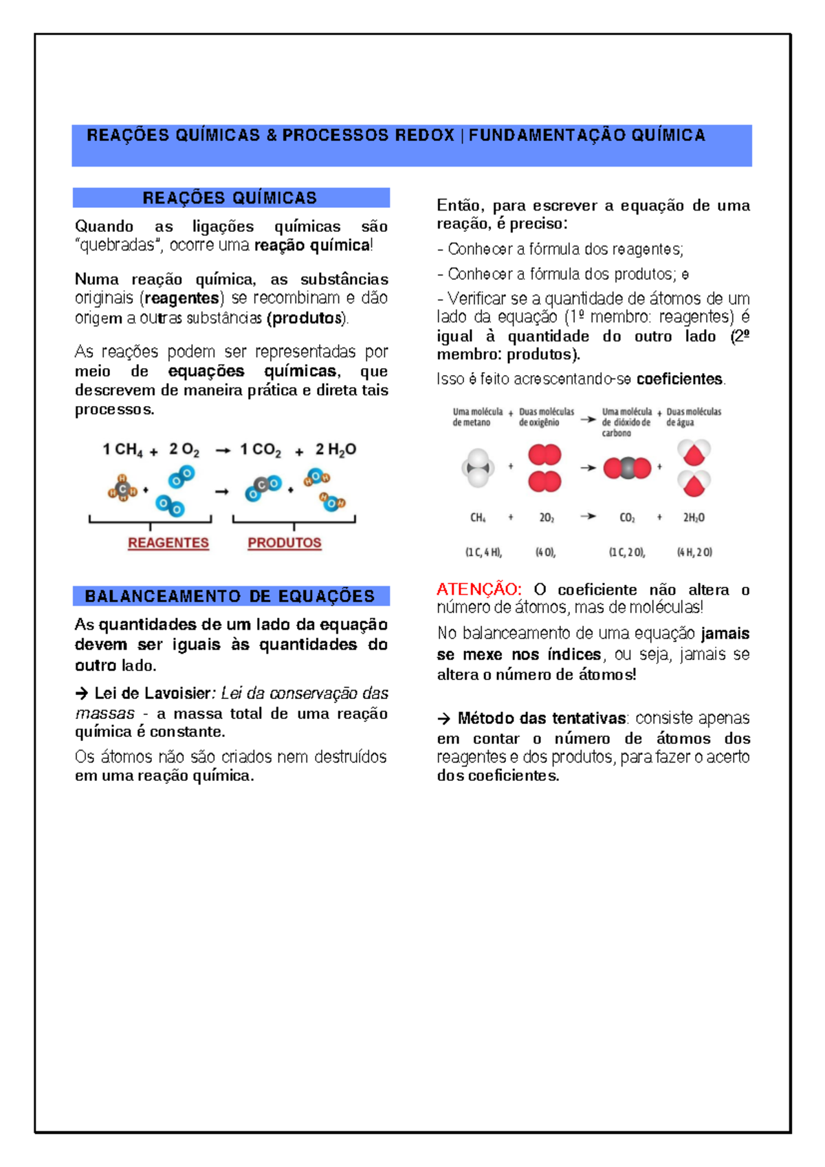Reações Redox, para o entendimento de medicamentos. - REAÇÕES QUÍMICAS ...