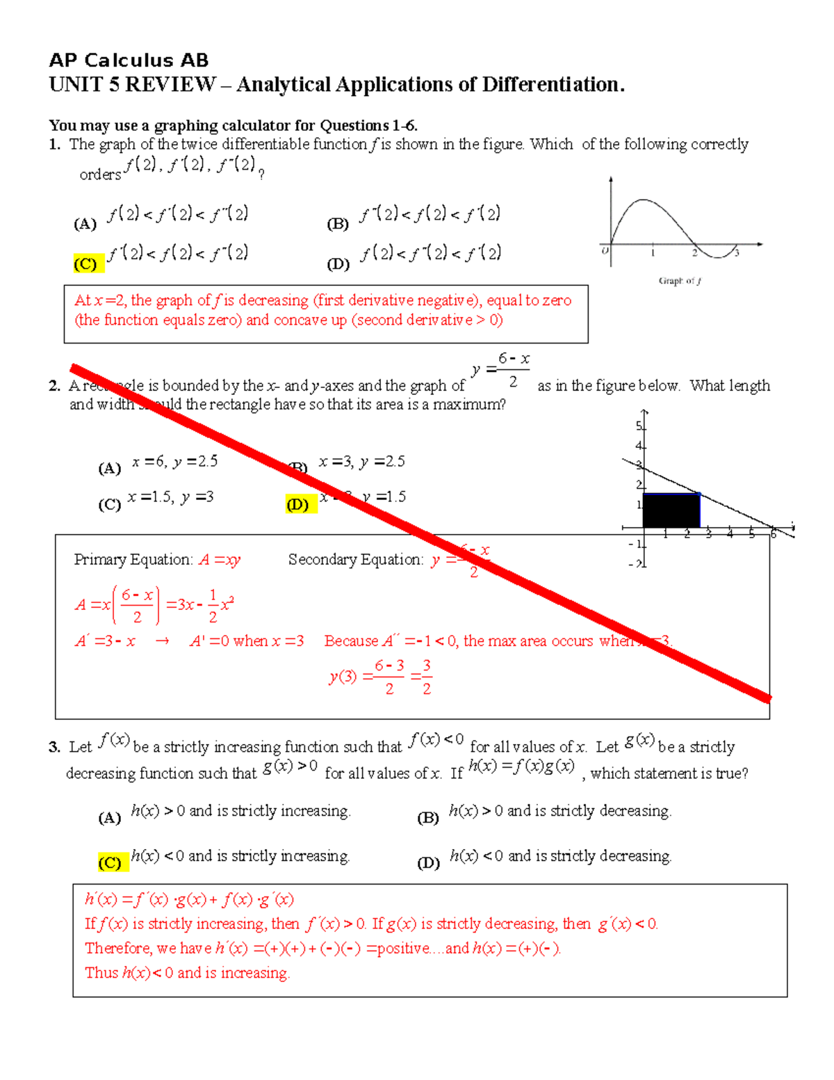 Unit+5+(Topics+5 - Stuff for unit 3 - AP Calculus AB UNIT 5 REVIEW ...