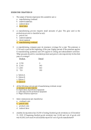 Managerial accounting - test bank - Managerial Accounting CHAPTER STUDY ...
