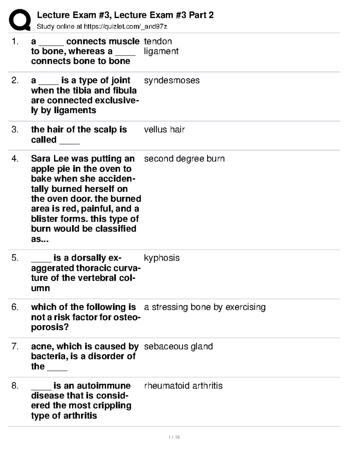 Lecture Exam 3, Lecture Exam 3 Part 2 - Study online at quizlet/_and97z ...
