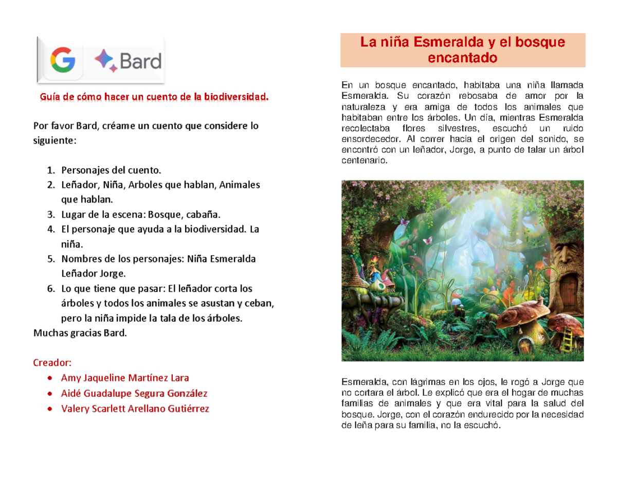 Bard - Amy, Aide, Valery - Guía de cómo hacer un cuento de la