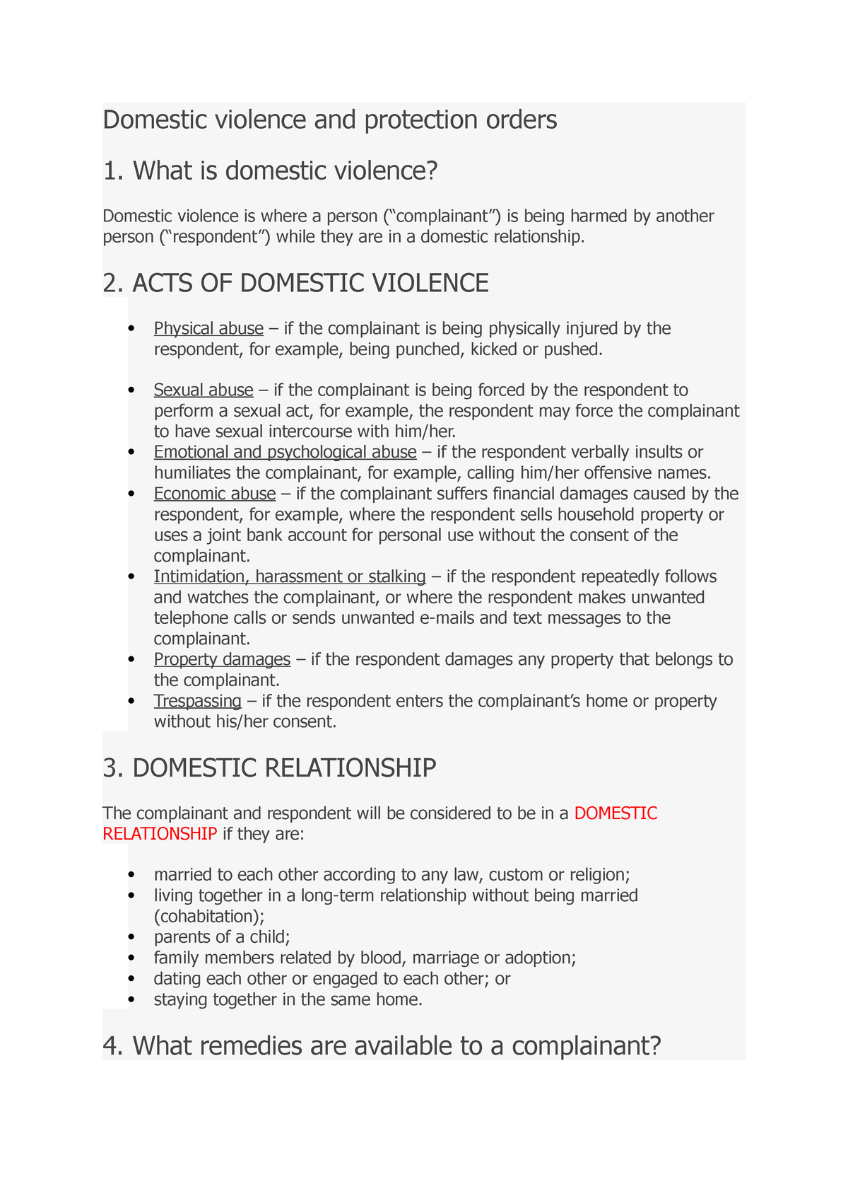 Domestic Violence AND Protection Order - Domestic Violence And ...