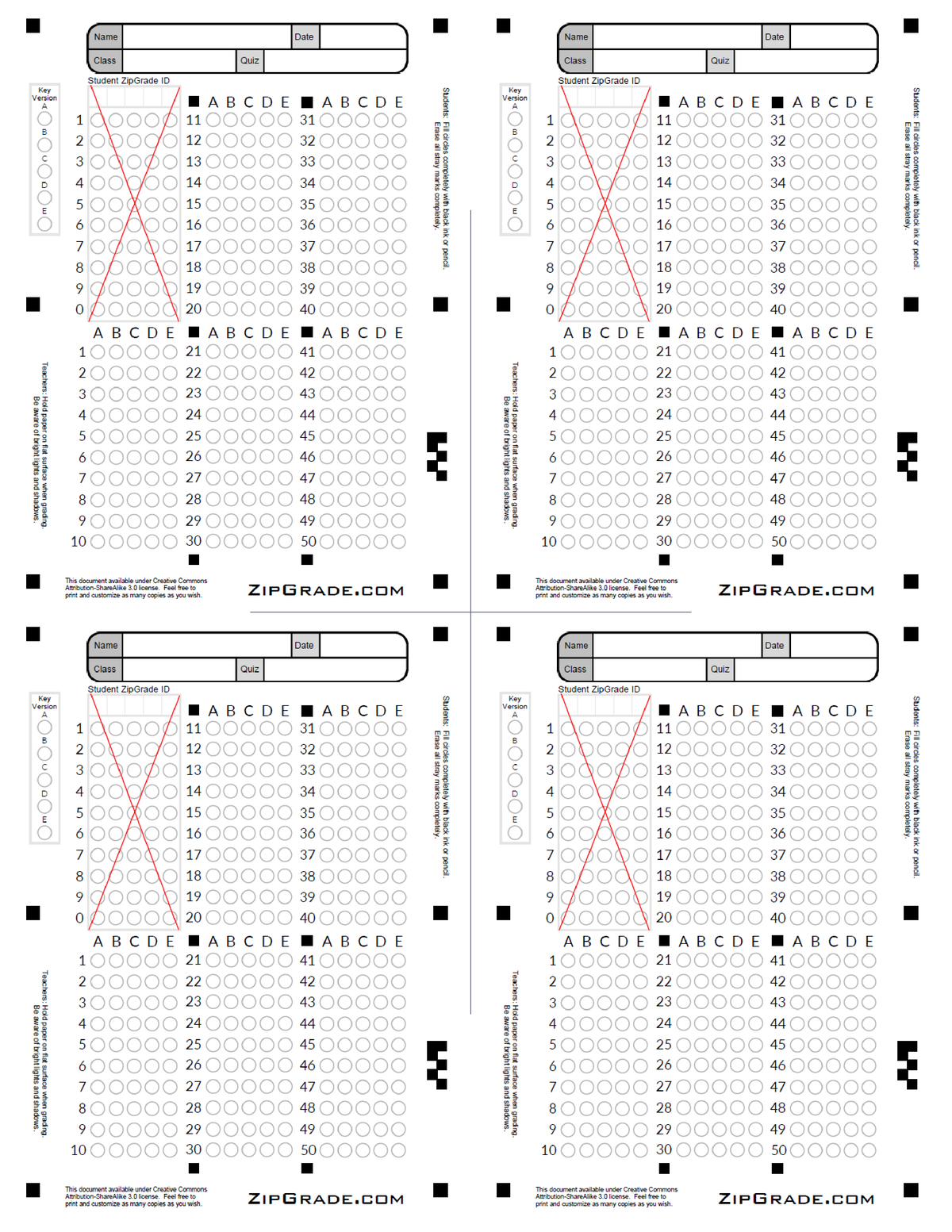 Zipgrade-50items-modified - Fundamentals Of Business - Studocu