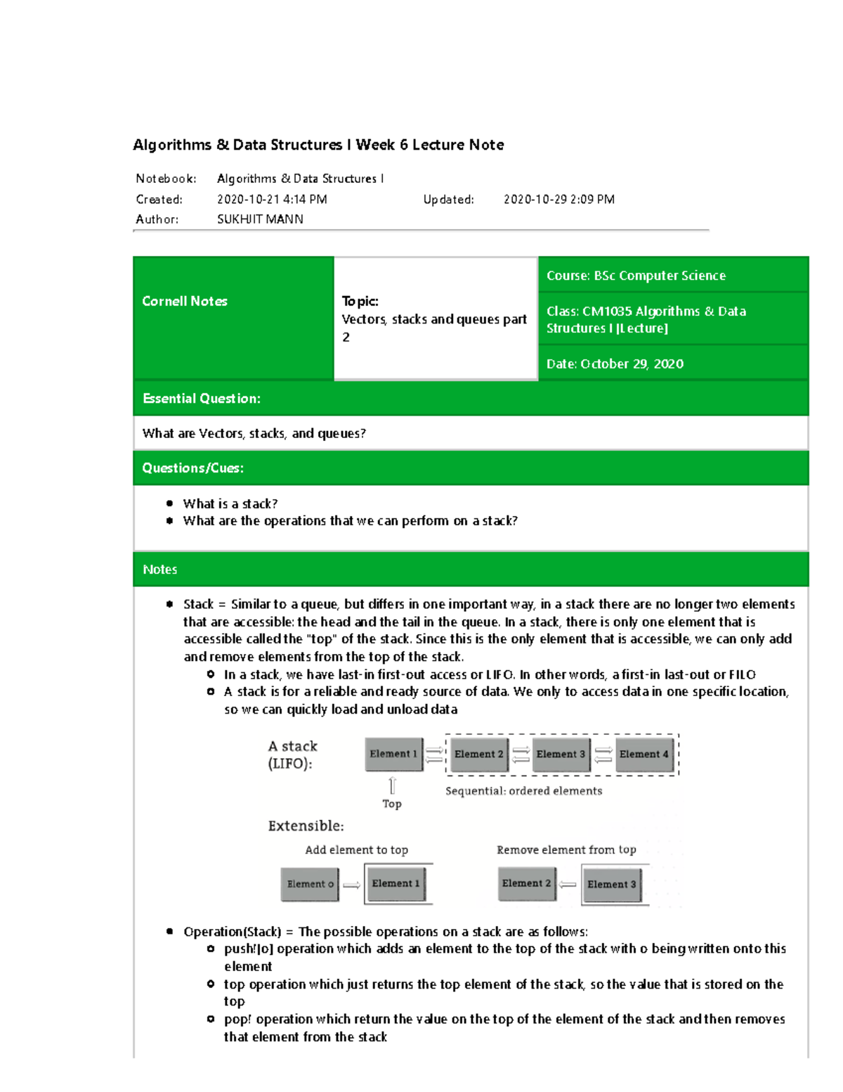 ADS-1 Week 6-Lecture - data structure and algorithm notes - Notebook ...
