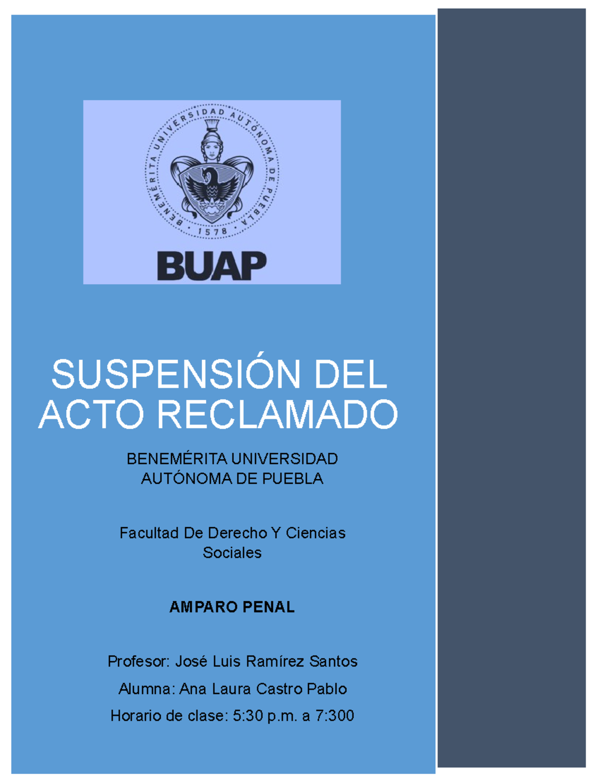 Suspension Del Acto Reclamado - SUSPENSIÓN DEL ACTO RECLAMADO ...