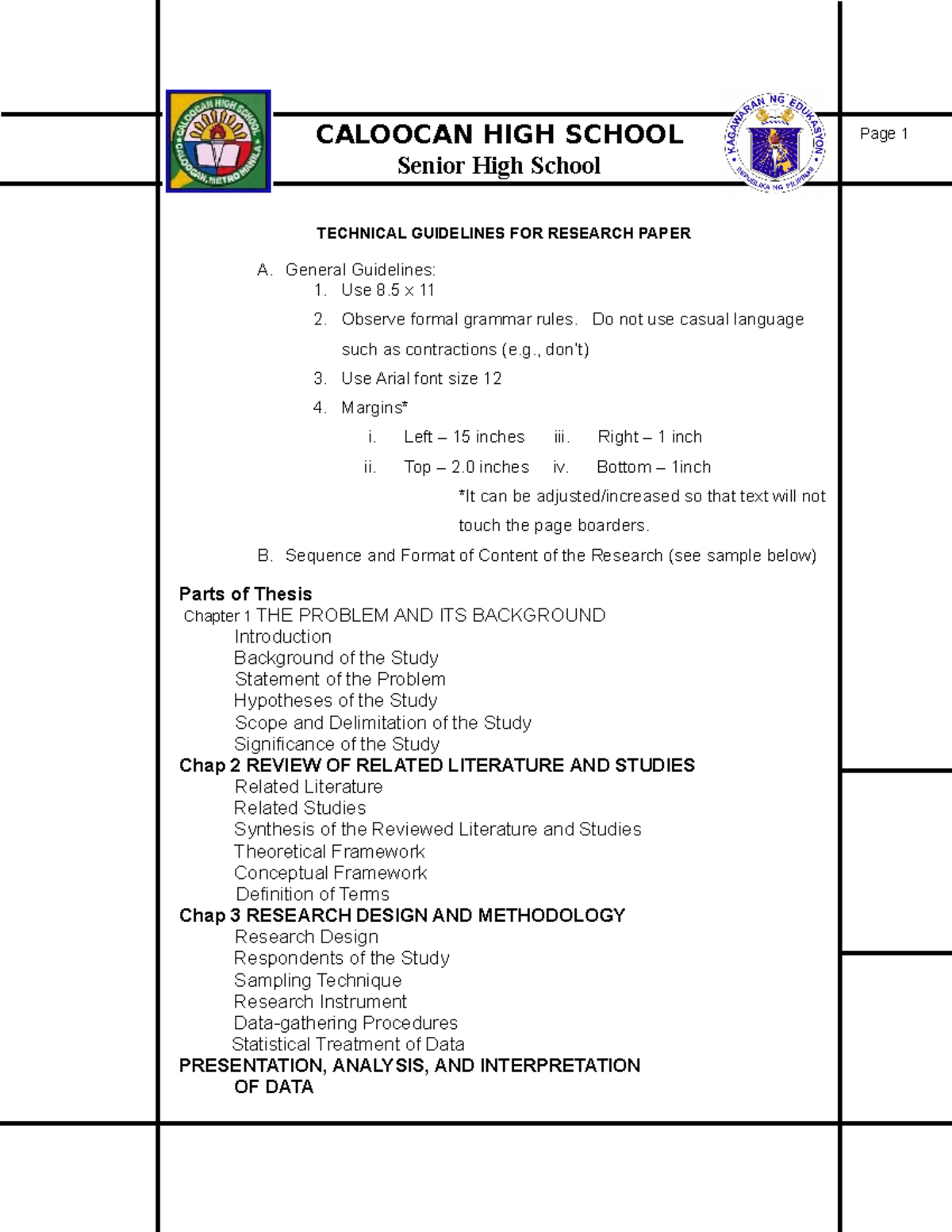 hsrw thesis format