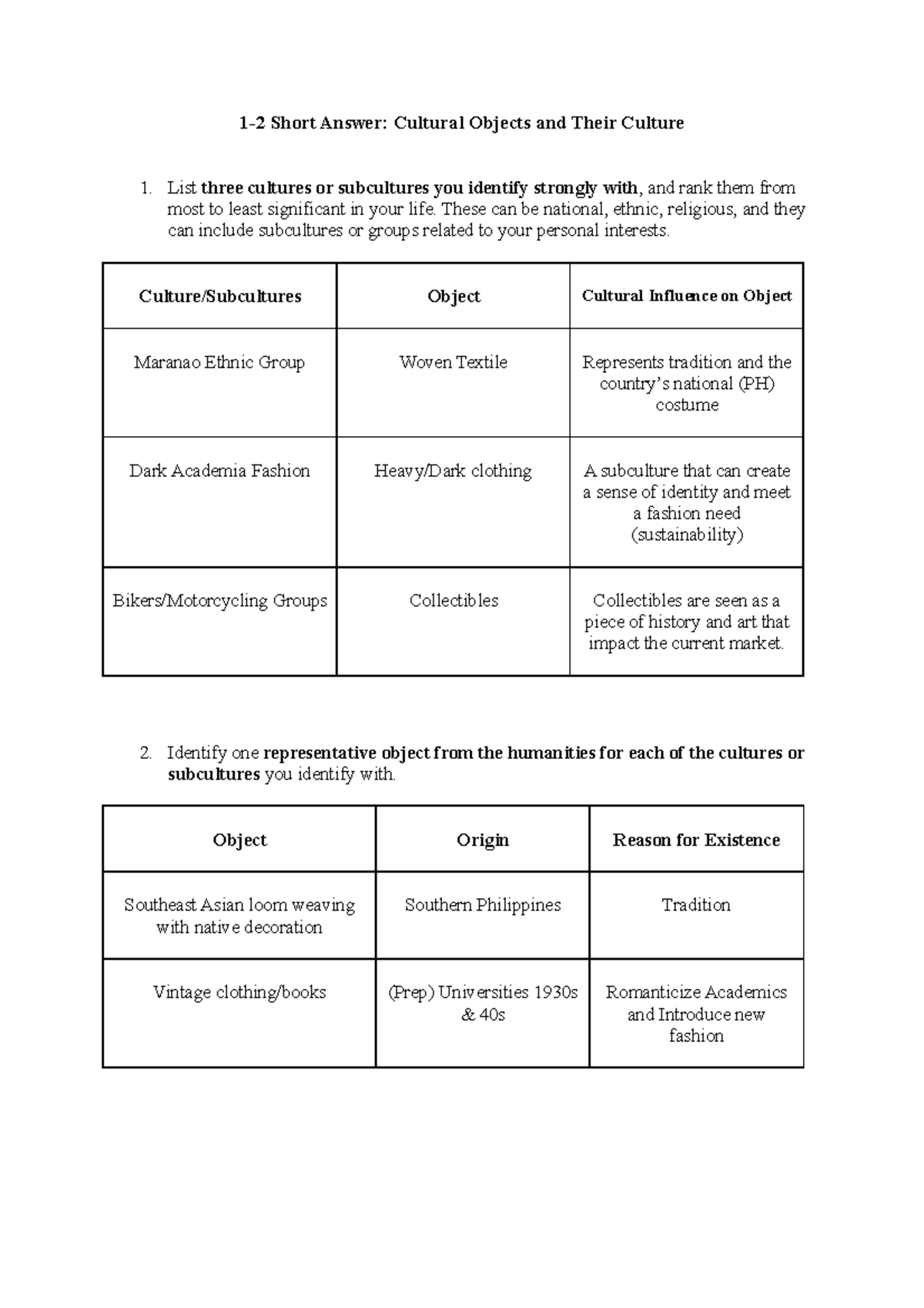 1-2-short-answer-hum-100-perspectives-in-humanities-1-2-short-answer