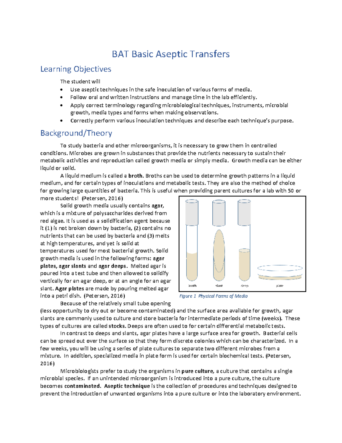 1.2-BAT Basic Aseptic Transfers - BAT Basic Aseptic Transfers Learning ...