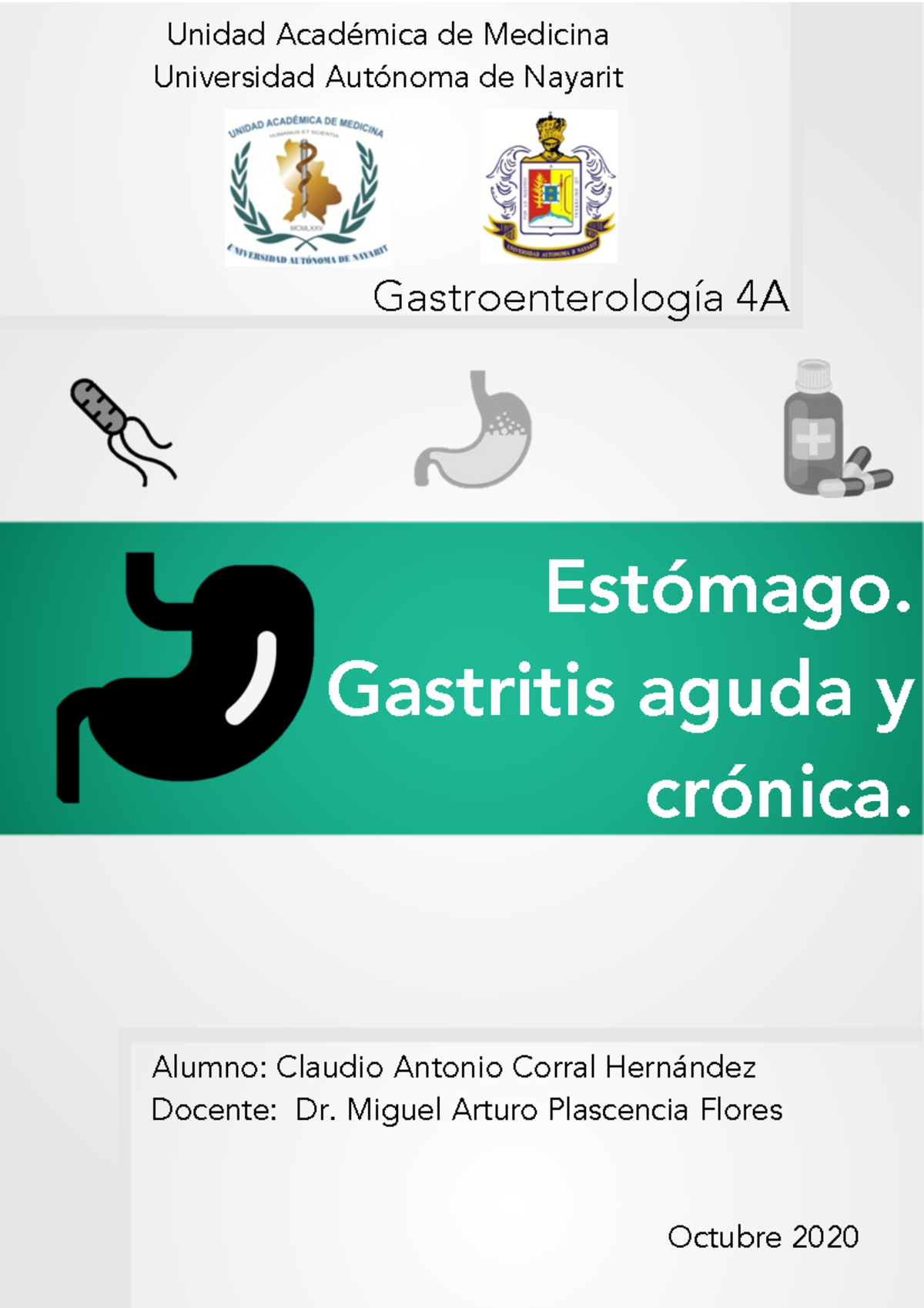9 Resumen de gastritis Estómago. Gastritis aguda y crónica
