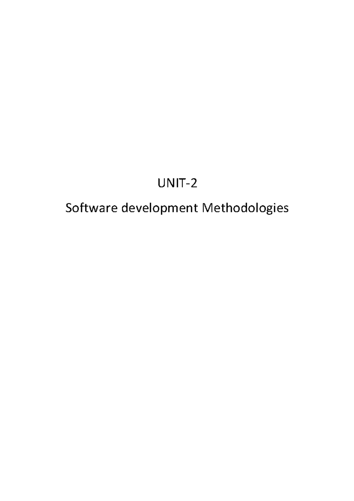 UNIT 2 - UNIT- Software development Methodologies 6. THE PRINCIPLES OF ...