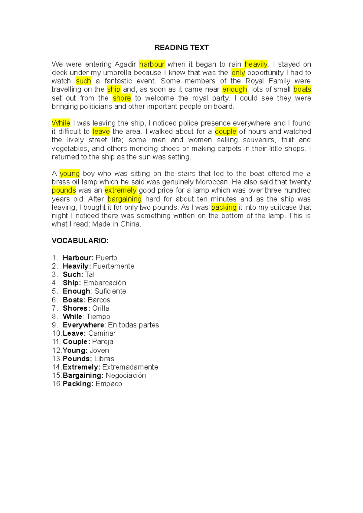 Reading TEXT - les va a gustar mucho espero que sea de su agrado suerte ...