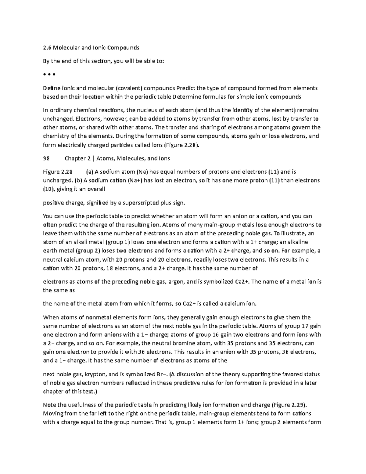 2.6 Molecular and Ionic Compounds - 2 Molecular and Ionic Compounds By ...