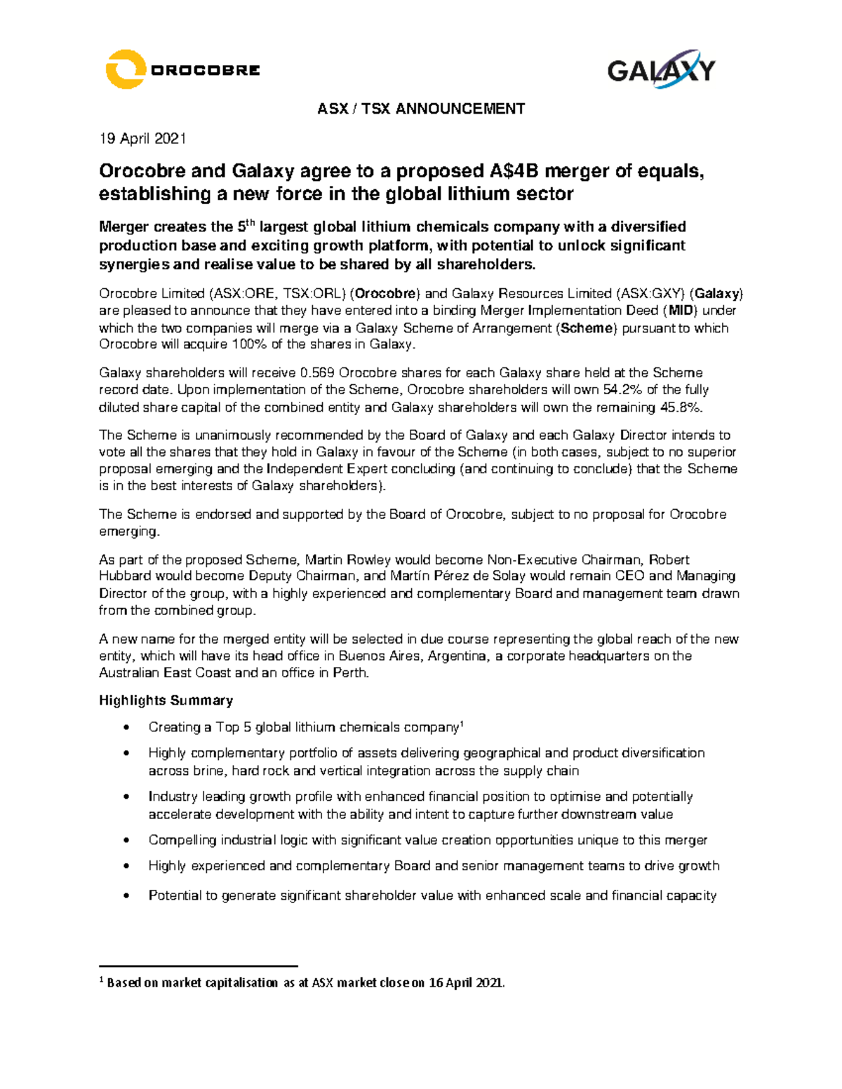 02364543 - ASX / TSX ANNOUNCEMENT 19 April 2021 Orocobre And Galaxy ...