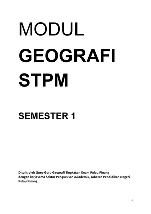 Nota Geo STPM - Nota Geografi Sem 1 STPM - Nota Geografi Geografi Alam ...