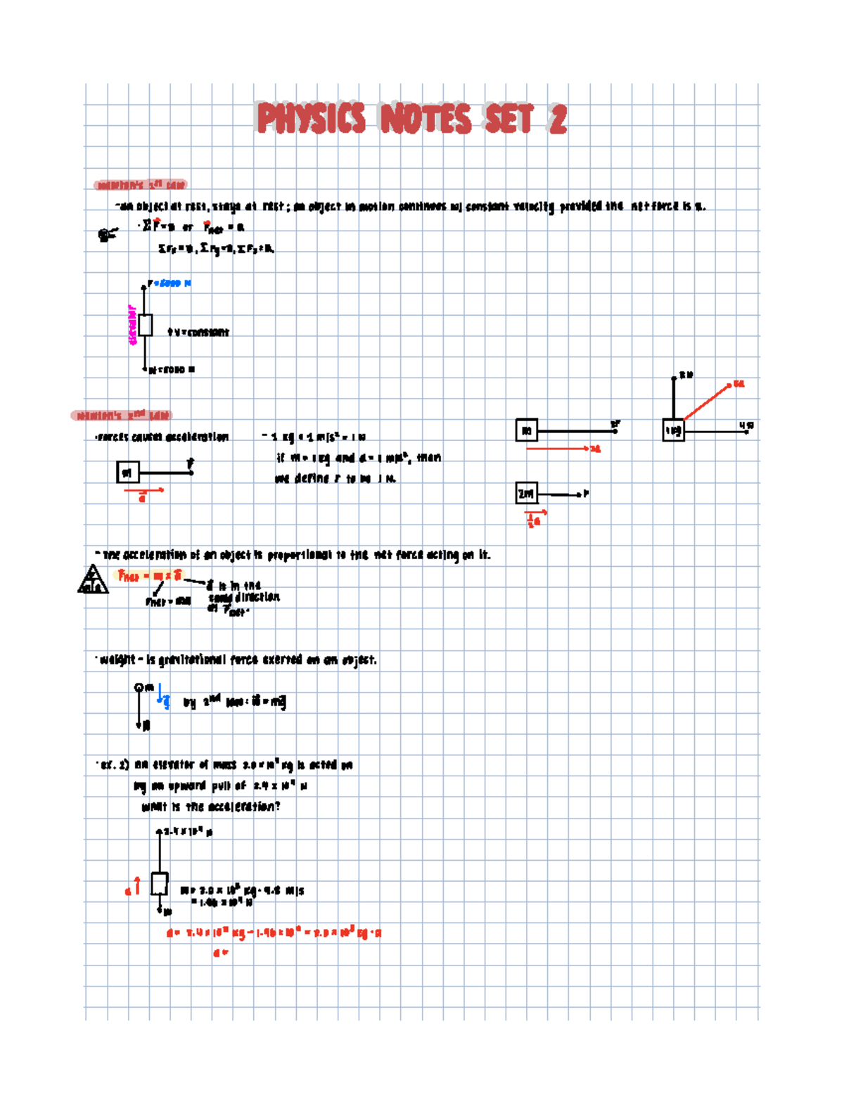Physics Lecture Notes (Set 2) - Newton's1stlaw ...