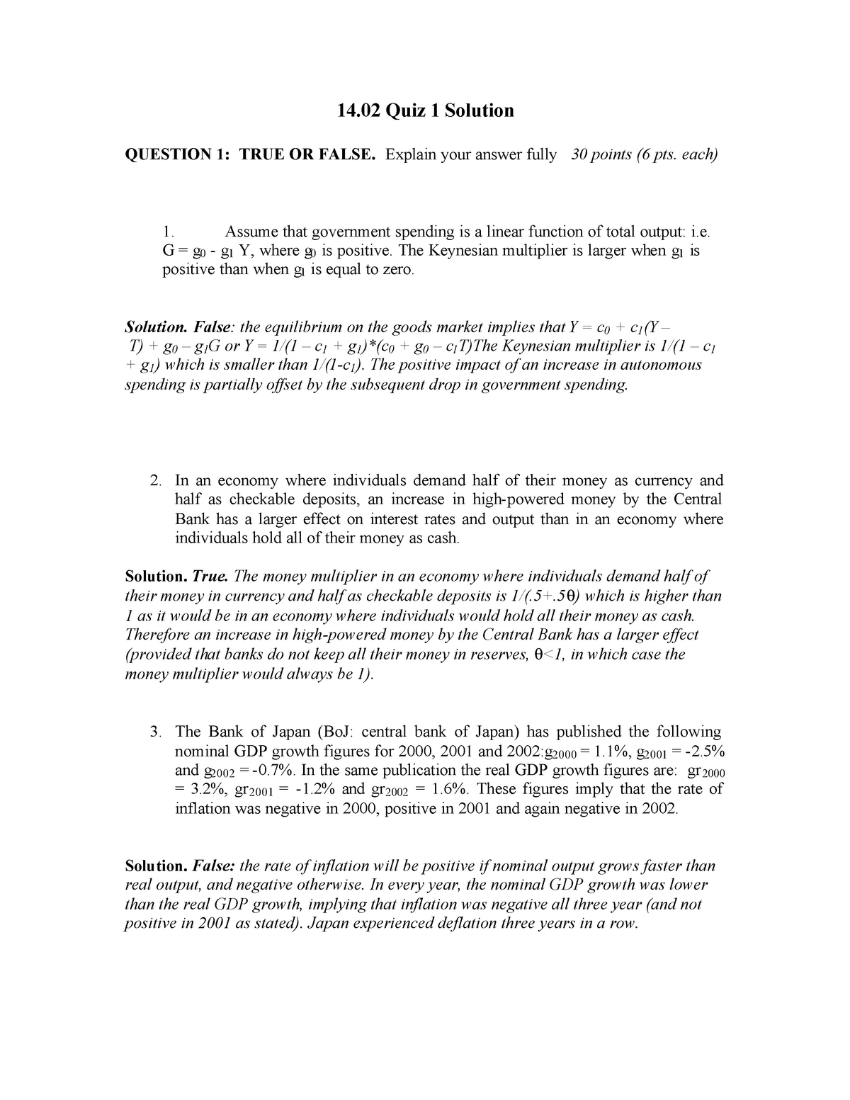 fall2003-quiz-solution-14-quiz-1-solution-question-1-true-or-false