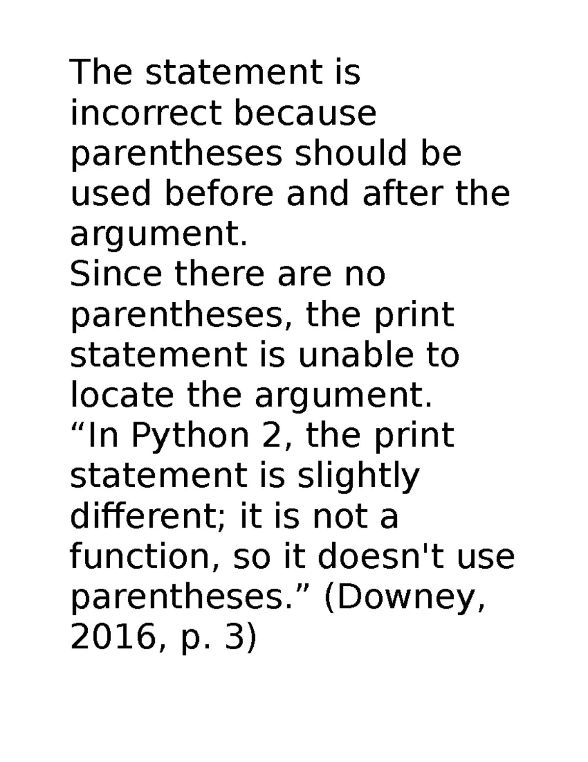 incorrect assignment statement