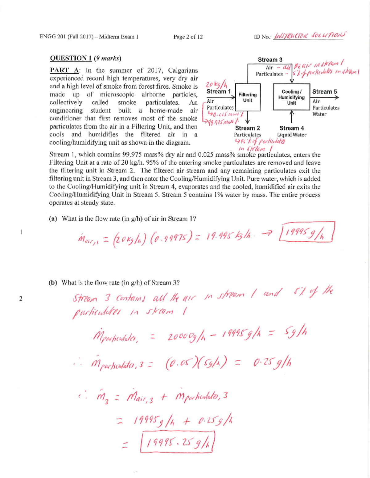 Midterm 1 13 October 2017, questions and answers - Engineering 201 ...