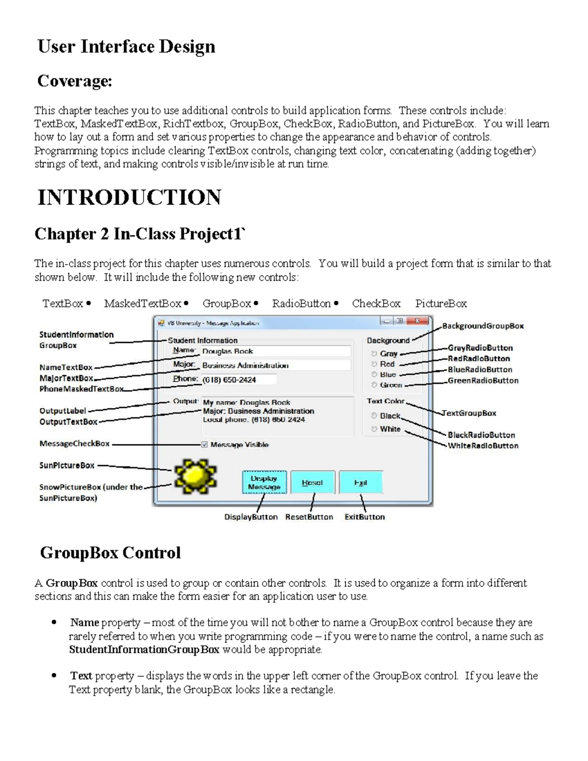 Lesson 2 User Interface Design - User Interface Design Coverage: This ...