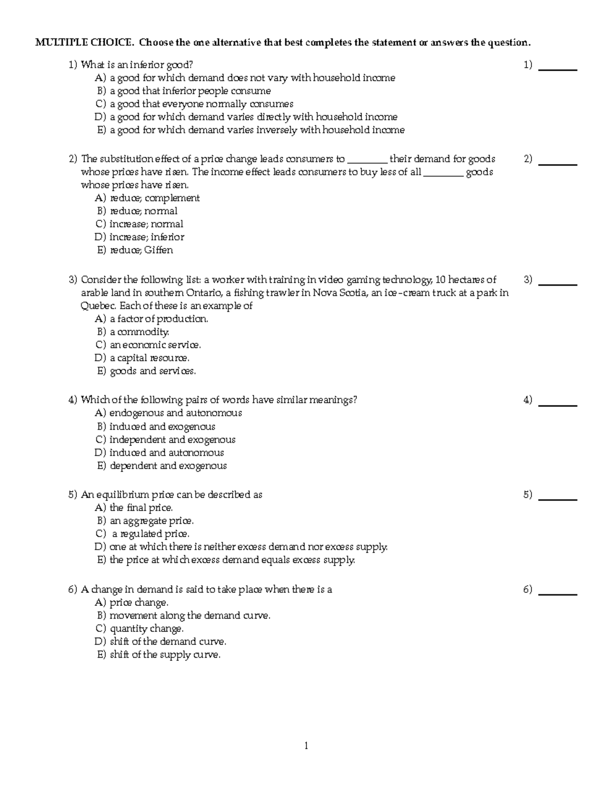 Midterm exam October 2018, questions and answers - MULTIPLE CHOICE ...