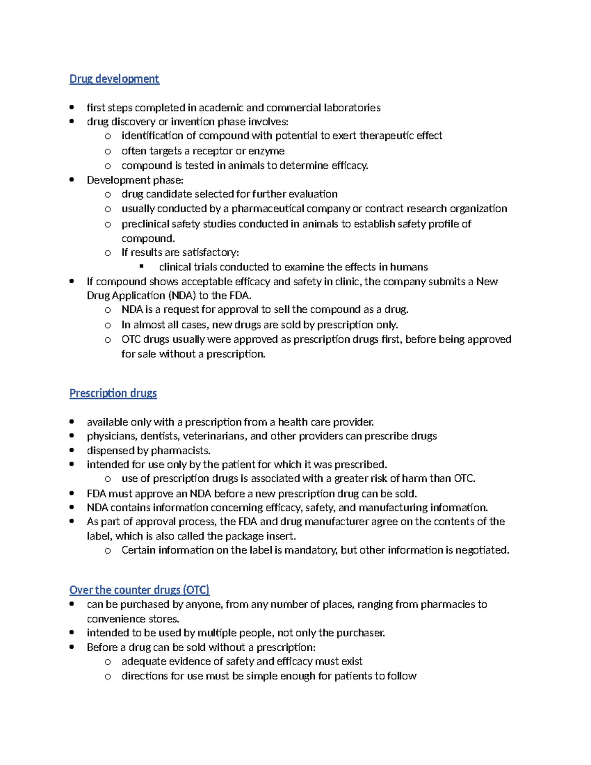 Module 1 - drugs notes - Drug development first steps completed in ...