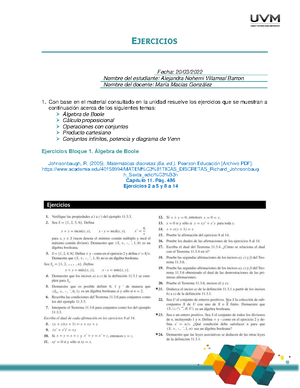 Actividad 1 Matematicas Discretas - EJERCICIOS Fecha: 18 / 09 / 2023 ...