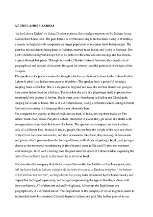 Invictus summary - English-Literature and Identity - MG University ...