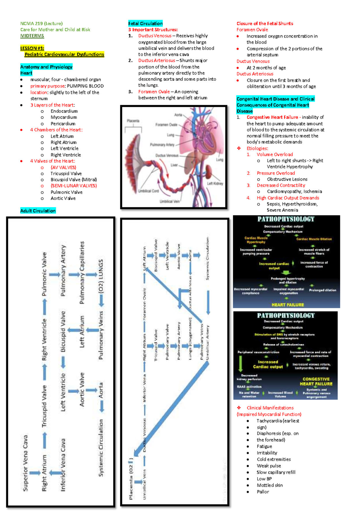 Pedia- Midterms - Lecture notes 3 - NCMA 219 (Lecture) Care for Mother ...