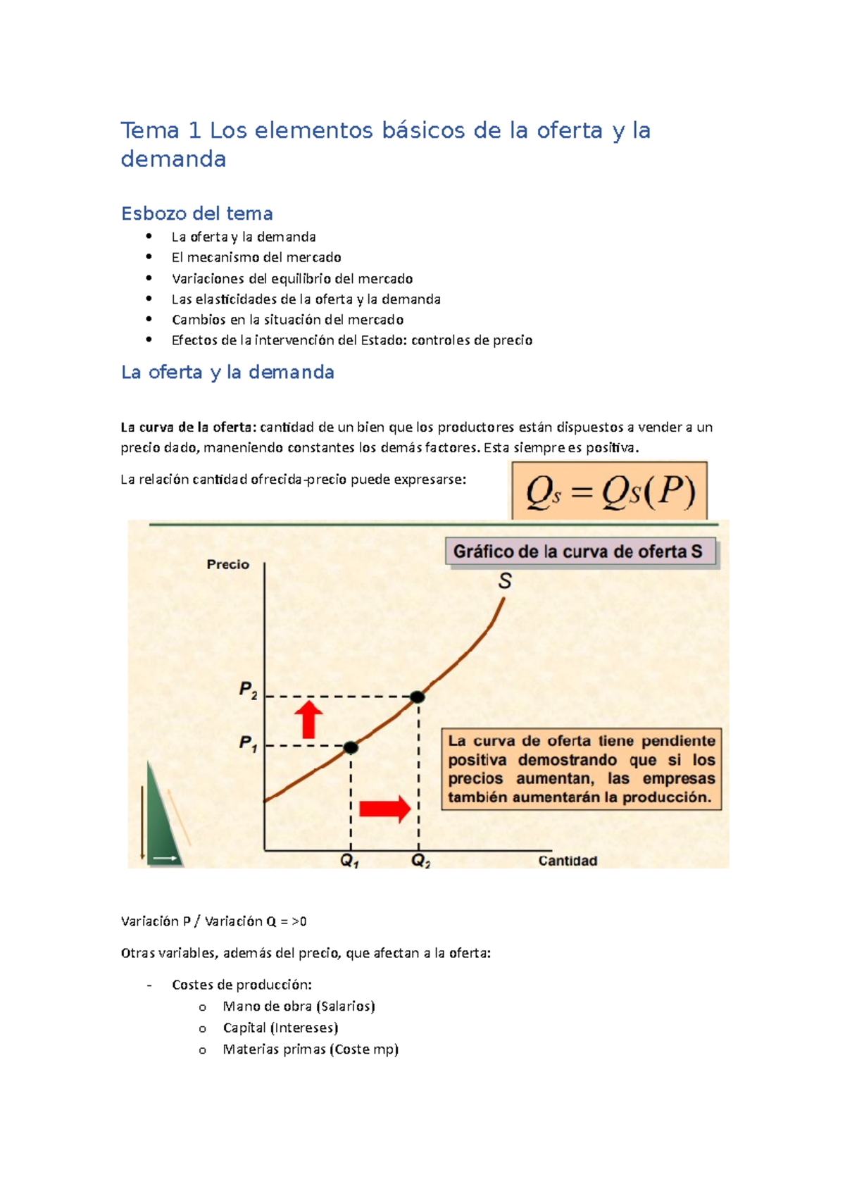 Tema 1 Los Elementos Básicos De La Oferta Y La Demanda - Tema 1 Los ...