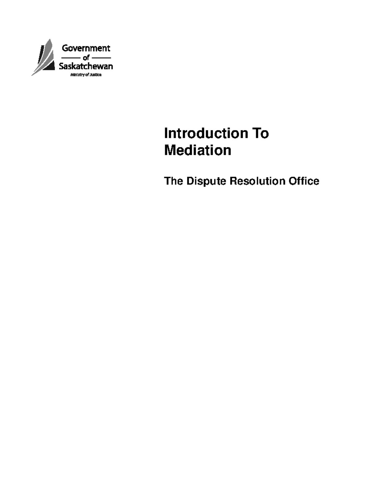 Introduction to Mediation Jan 2013 (1) - Introduction To Mediation The ...