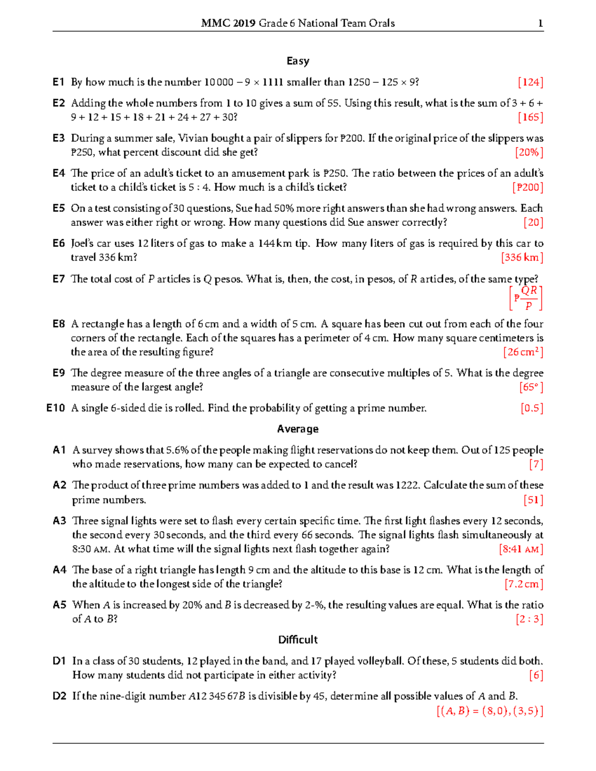 MMC 2019 Gr6 Nat - Practice materials for Metrobank Math Challenge ...